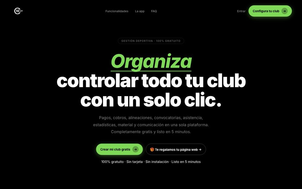 Web de Control10 App
