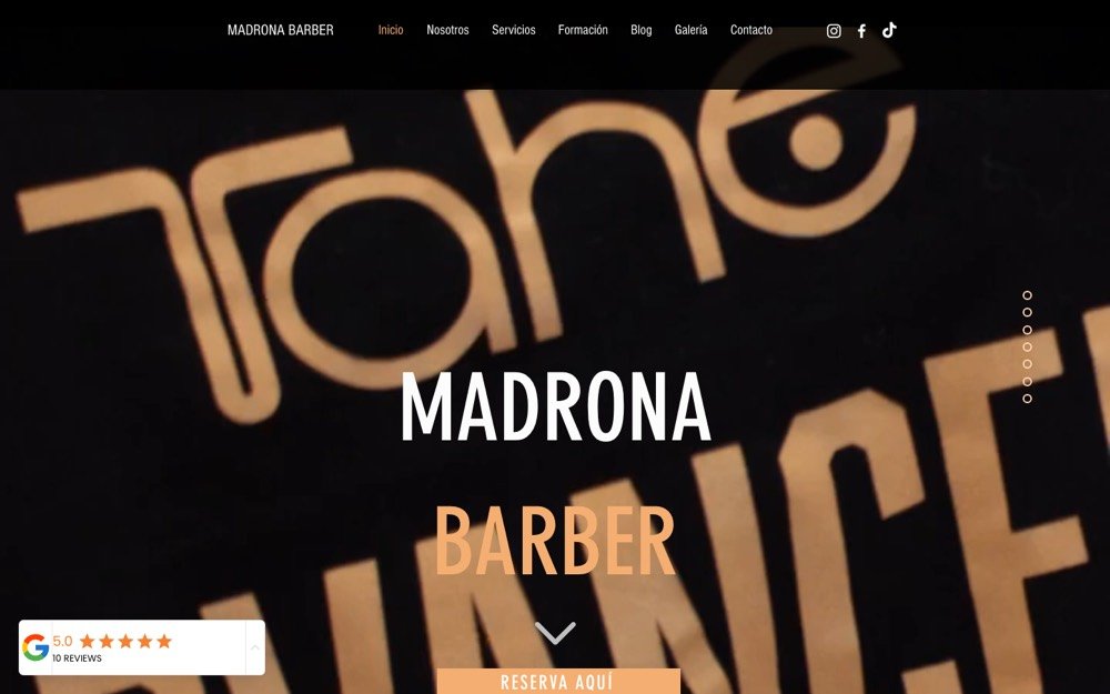 Web de Madrona Barber