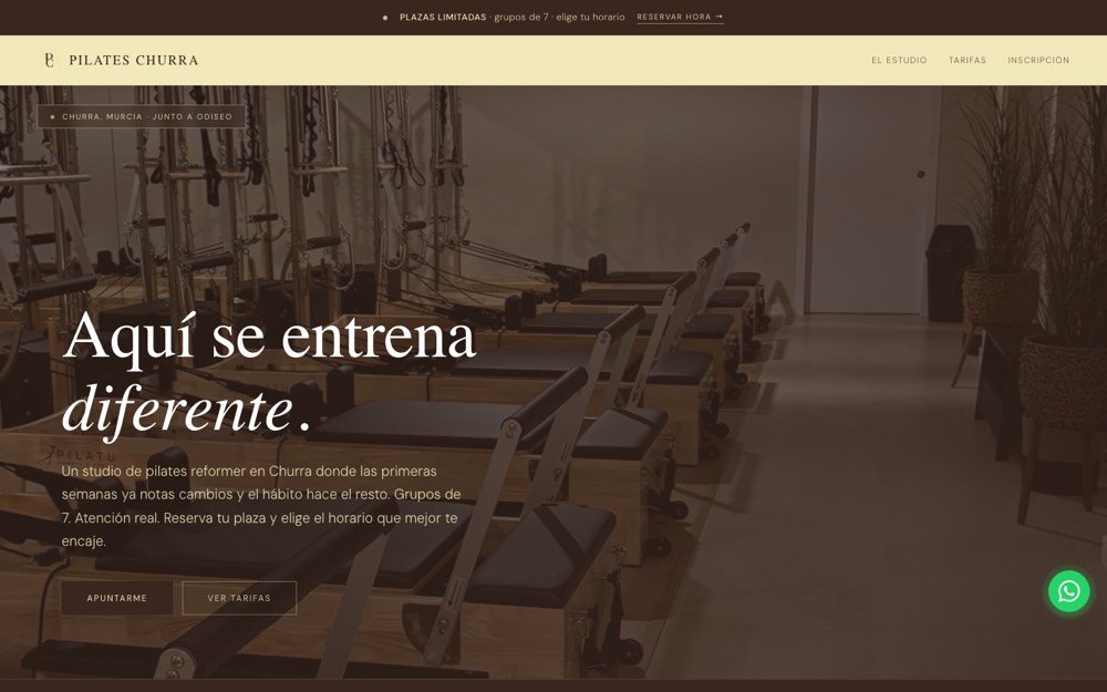 Web de Pilates Churra